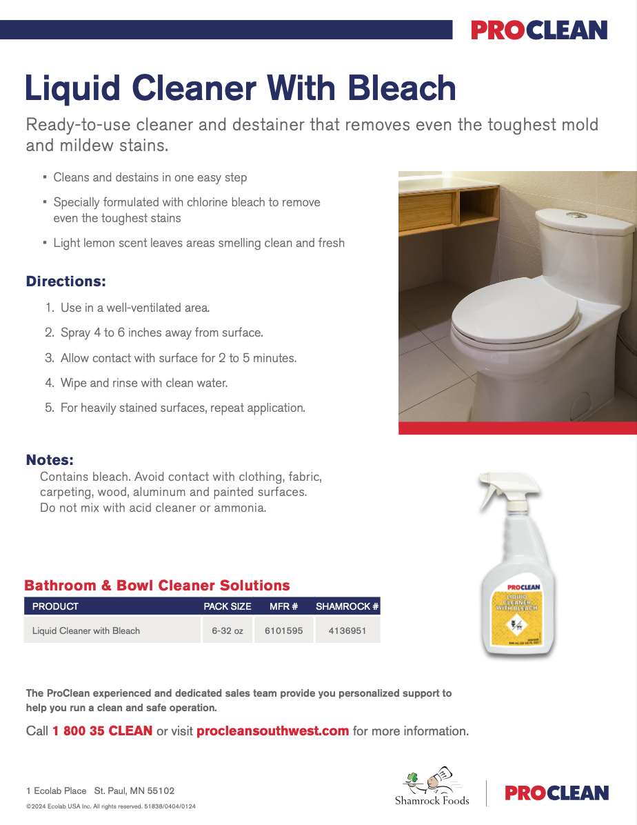 ProClean Liquid Cleaner with Bleach