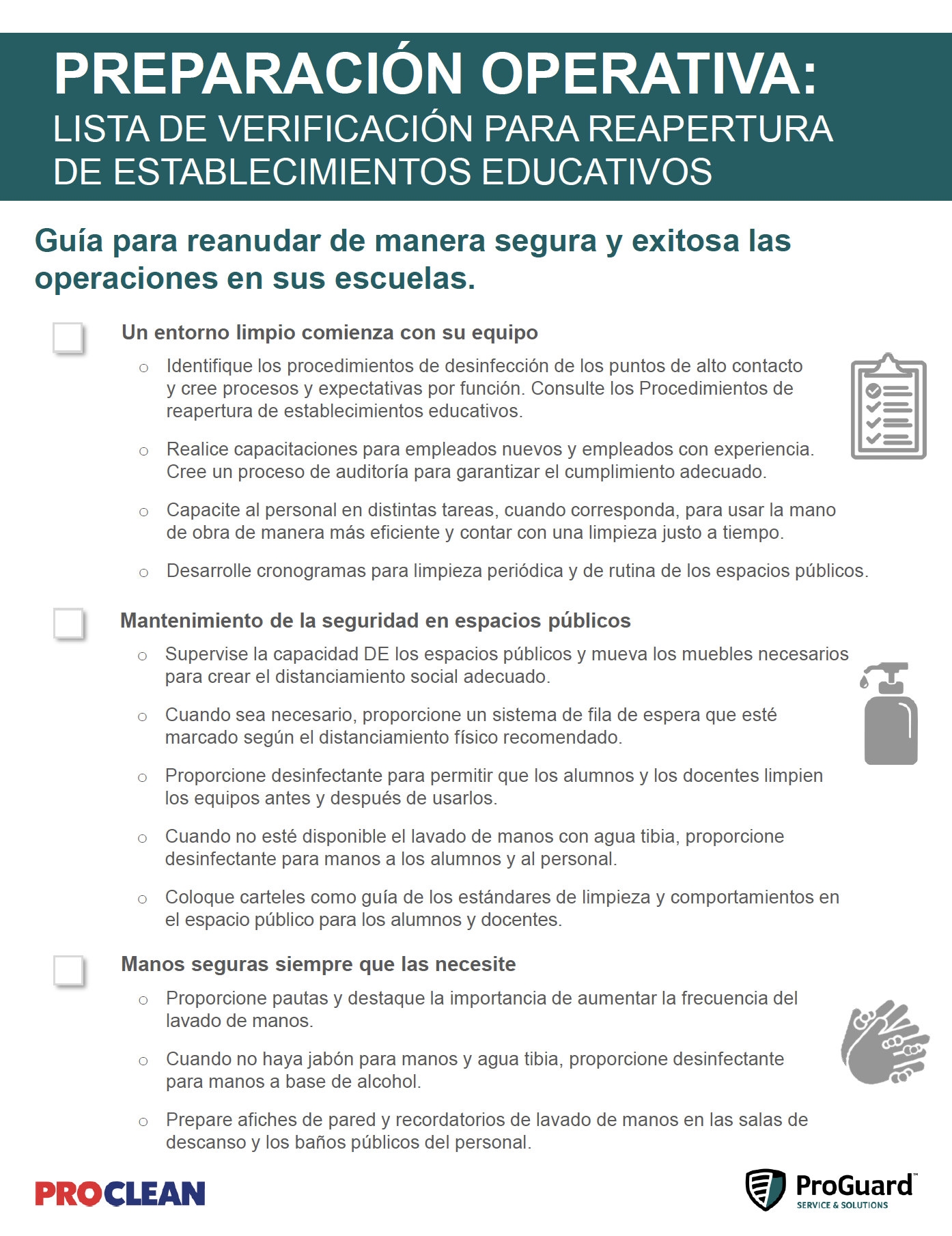 Resuming Operations Corporate Checklists_Spanish