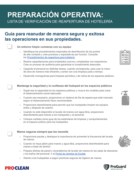 Resuming Operations Corporate Checklists_Spanish